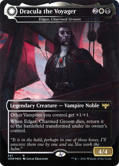 Dracula the Voyager - Edgar, Charmed Groom (VOW-341) (Borderless) [Innistrad: Crimson Vow]