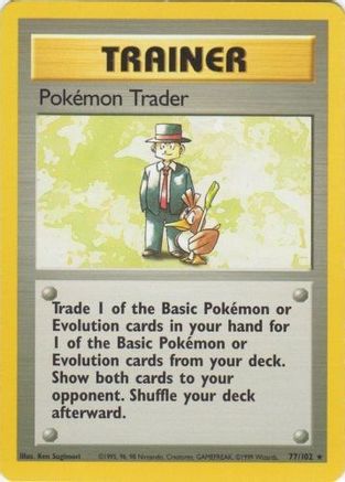 Pokemon Trader (077/102) [Base Set] - Rare