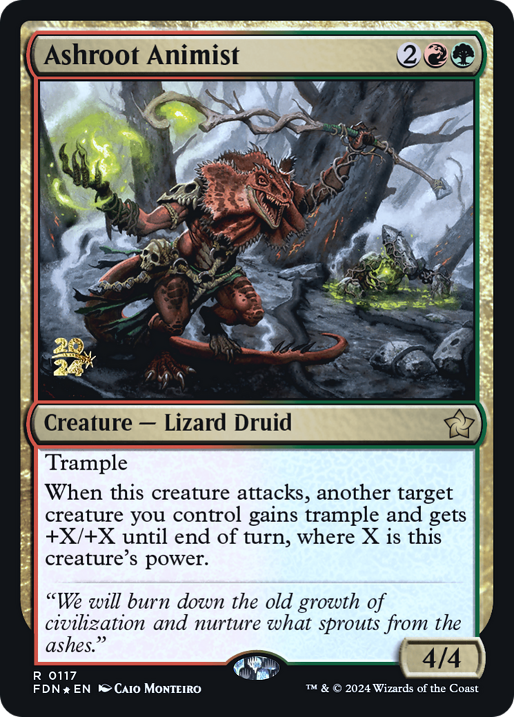 Ashroot Animist (PRE-117) [Foundations Promos] Foil