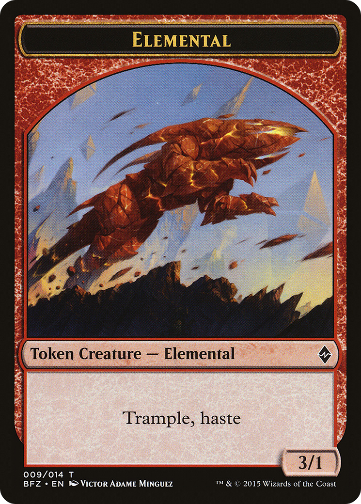 Elemental Token (BFZ-009) [Battle for Zendikar Tokens]
