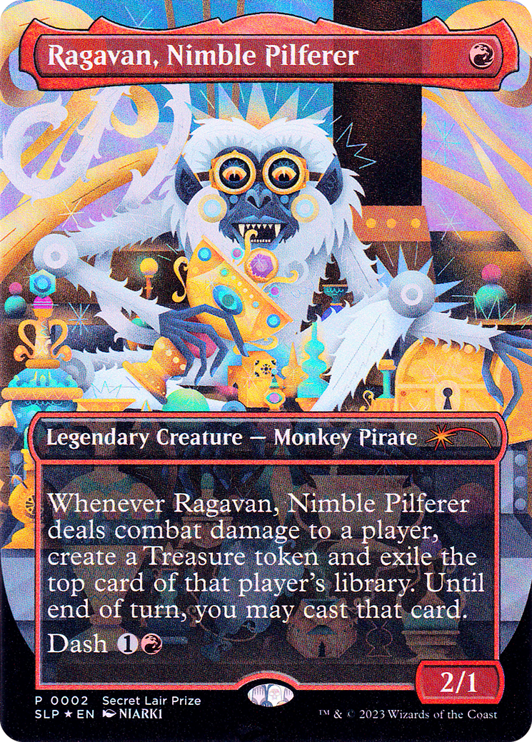Ragavan, Nimble Pilferer (SLP-002) (Borderless) [Secret Lair Showdown] Foil