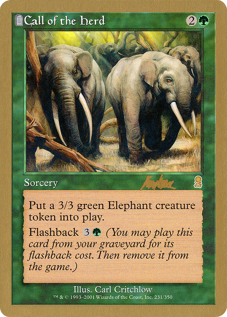 Call of the Herd - 2002 Brian Kibler (ODY) [World Championship Decks 2002]