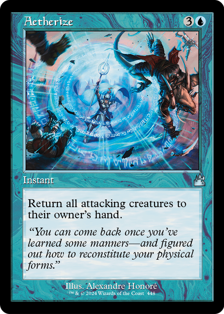 Aetherize (Retro Frame) (RVR-448) [Ravnica Remastered] Foil