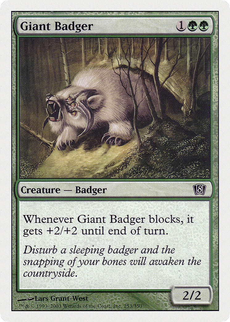 Giant Badger (8ED-253) [8th Edition] Foil