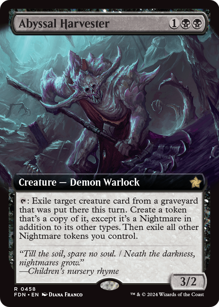 Abyssal Harvester (Extended Art) (FDN-458) [Foundations] Foil