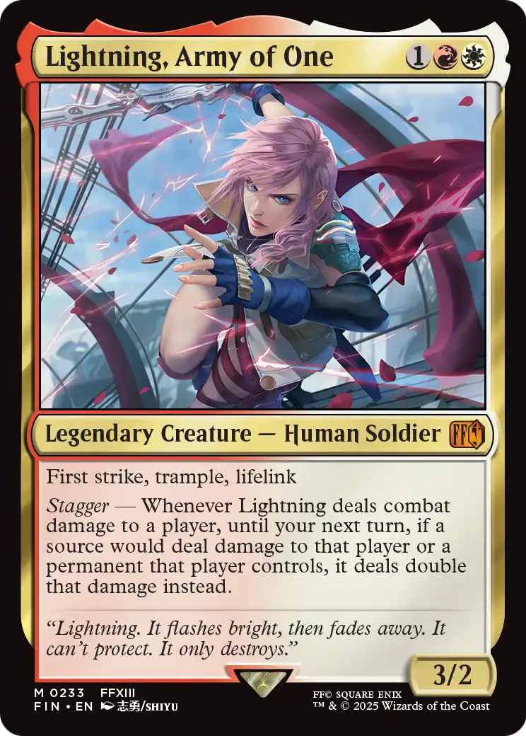 Lightning, Army of One (FIN-233) [FINAL FANTASY] Foil