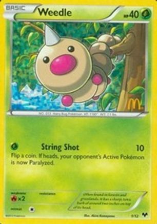 Weedle (1/12) [McDonalds Promos 2014] Holofoil - Promo
