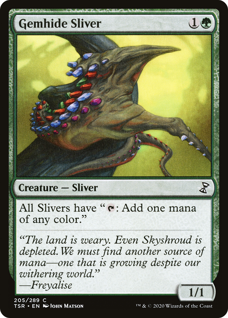 Gemhide Sliver (TSR-205) [Time Spiral Remastered] Foil