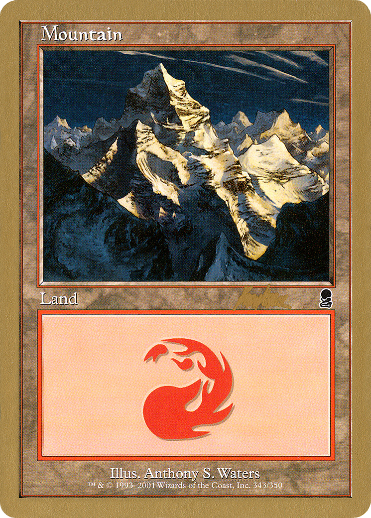 Mountain (343) - 2002 Brian Kibler (ODY) (WCD-BK343) [World Championship Decks 2002]