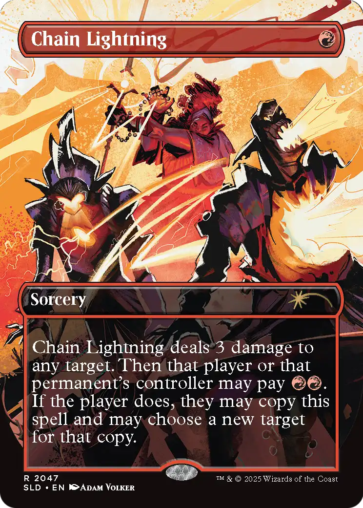 Chain Lightning (SLD-2047) (Borderless) [Secret Lair Drop]