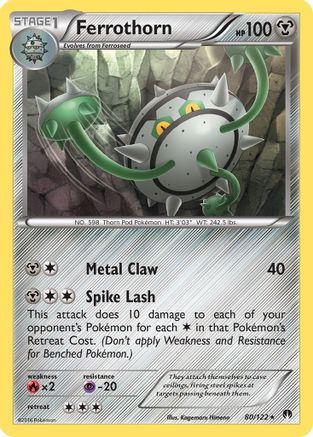 Ferrothorn (80/122) [XY  BREAKpoint] Reverse Holofoil - Rare