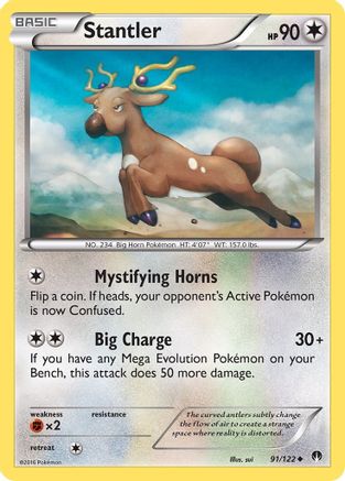 Stantler (091/122) [XY  BREAKpoint] Reverse Holofoil - Uncommon