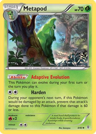 Metapod (004/83) [Generations] Reverse Holofoil - Uncommon