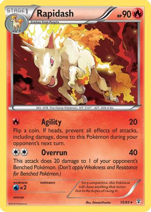 Rapidash (015/83) [Generations] Reverse Holofoil - Rare