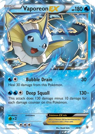 Vaporeon EX (024/83) [Generations] Holofoil - Ultra Rare