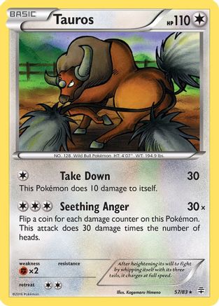 Tauros (57/83) [Generations] Reverse Holofoil - Rare