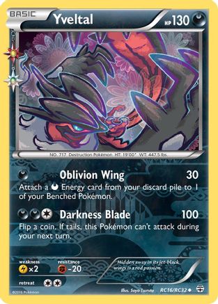 Yveltal (RC16/83) [Generations Radiant Collection] Holofoil - Uncommon
