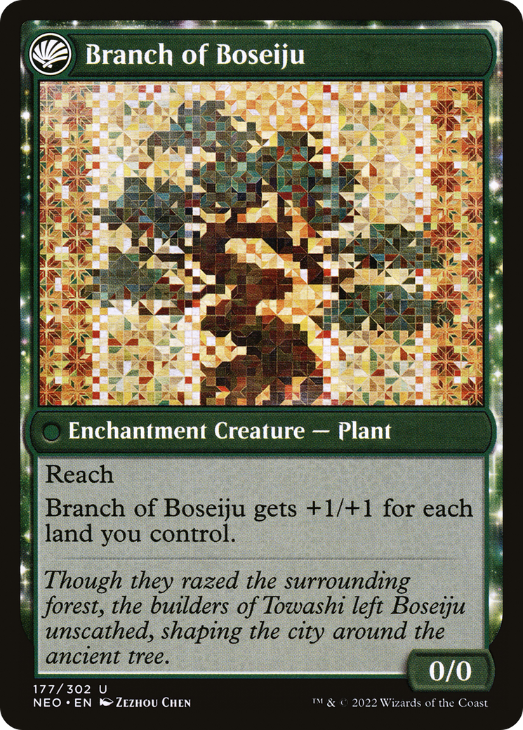 Boseiju Reaches Skyward (NEO-177) [Kamigawa: Neon Dynasty] Foil