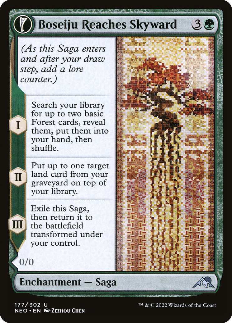 Boseiju Reaches Skyward (NEO-177) [Kamigawa: Neon Dynasty] Foil