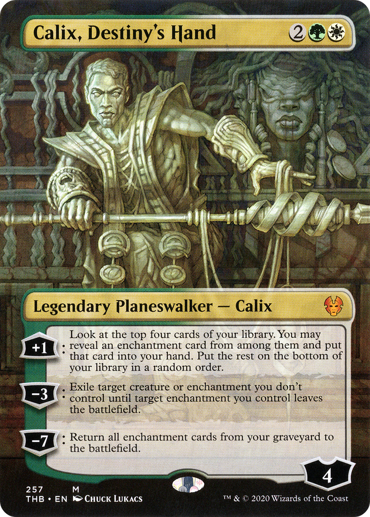 Calix, Destiny's Hand (Borderless) (THB-257) [Theros Beyond Death] Foil