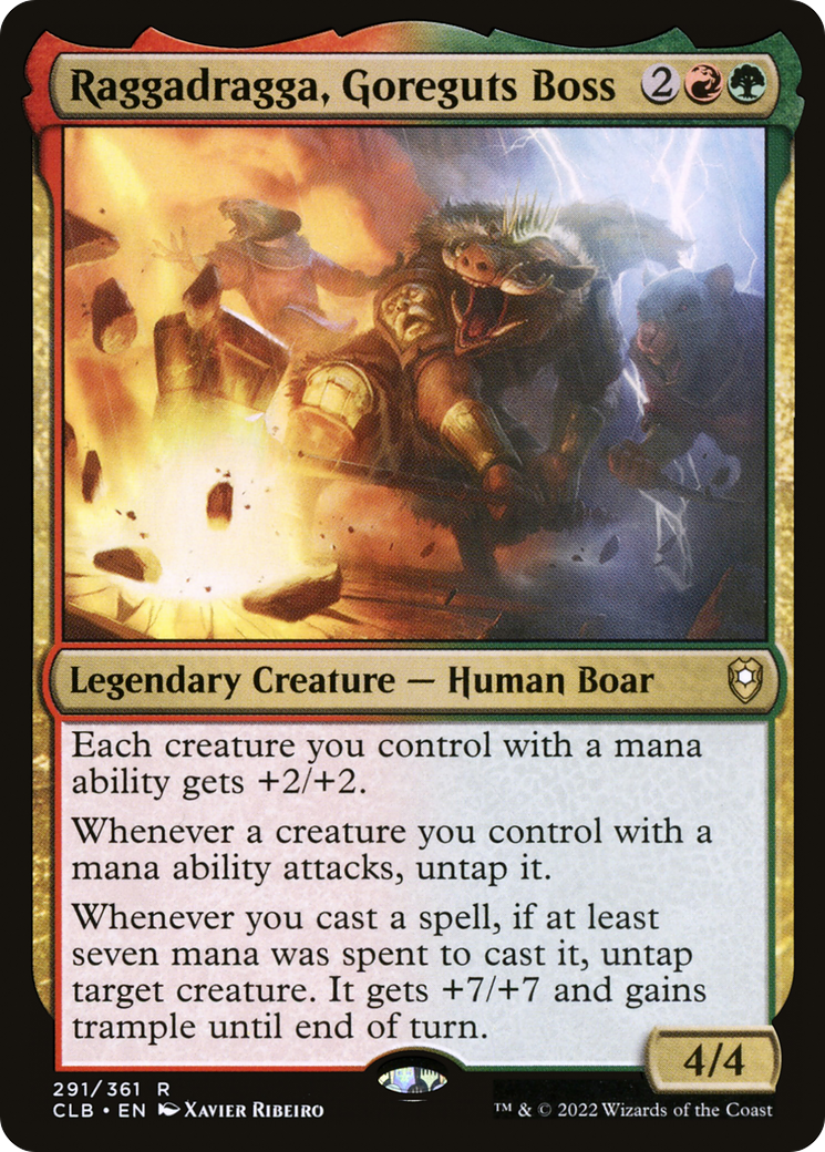 Raggadragga, Goreguts Boss (CLB-291) [Commander Legends: Battle for Baldur's Gate] Foil