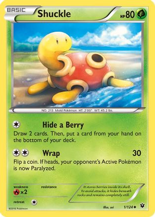 Shuckle (001/124) [XY  Fates Collide] Reverse Holofoil - Uncommon