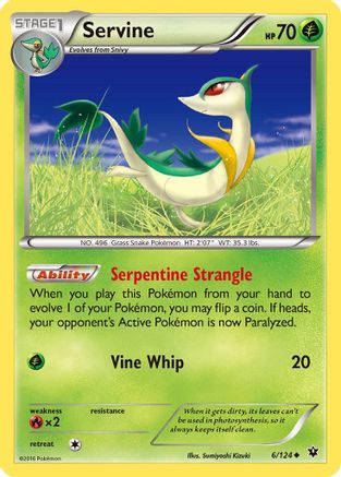 Servine (006/124) [XY  Fates Collide] Reverse Holofoil - Uncommon