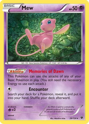 Mew (029/124) [XY  Fates Collide] Holofoil - Holo Rare