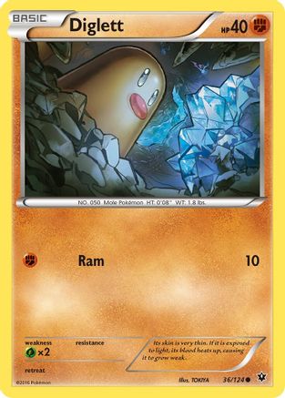 Diglett (036/124) [XY  Fates Collide] - Common