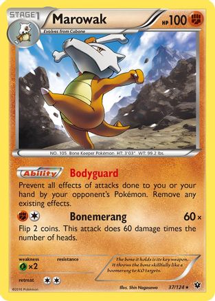 Marowak (037/124) [XY  Fates Collide] Reverse Holofoil - Rare