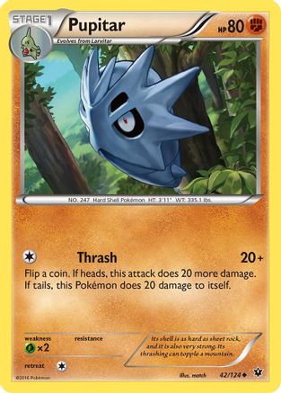 Pupitar (42/124) [XY  Fates Collide] - Uncommon