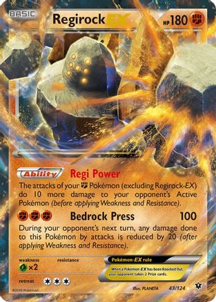 Regirock EX (043/124) [XY  Fates Collide] Holofoil - Ultra Rare