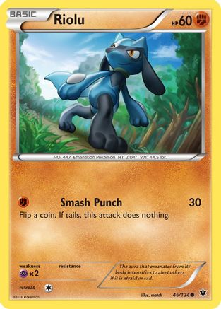Riolu (046/124) [XY  Fates Collide] Reverse Holofoil - Common