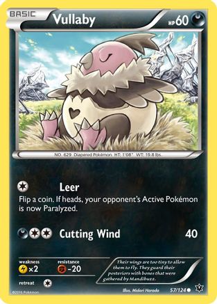 Vullaby (057/124) [XY  Fates Collide] Reverse Holofoil - Common