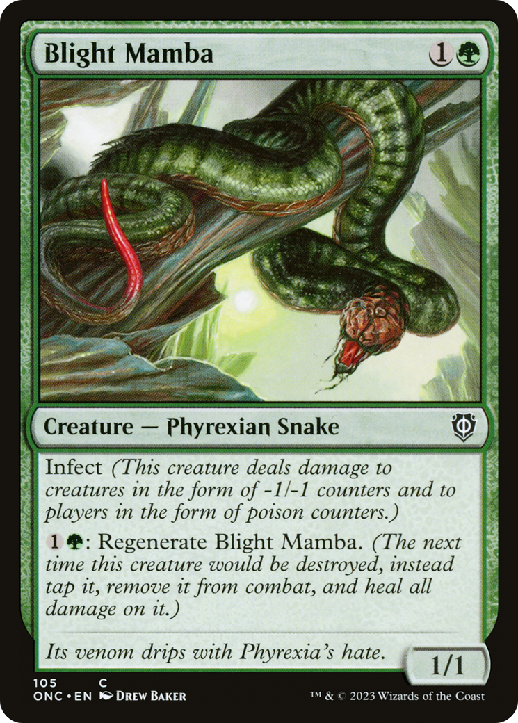 Blight Mamba (ONC-105) [Phyrexia: All Will Be One Commander]