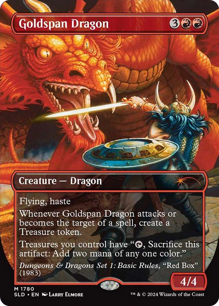 Goldspan Dragon (SLD-1780) (Borderless) [Secret Lair Drop] Foil