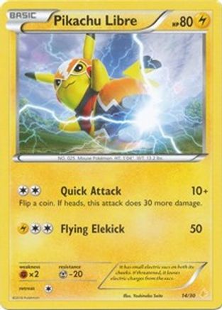 Pikachu Libre (14 - Non-Holo) (014) [XY Trainer Kit Pikachu Libre & Suicune] - Common