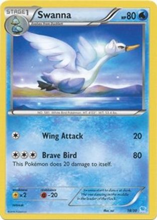 Swanna (18) [XY Trainer Kit Pikachu Libre & Suicune] - Common