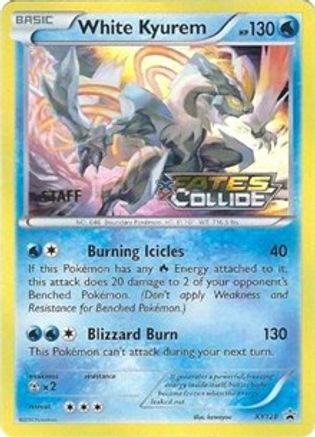 White Kyurem - XY128 (Prerelease) [Staff] (XY128) [XY Promos] Holofoil - Promo
