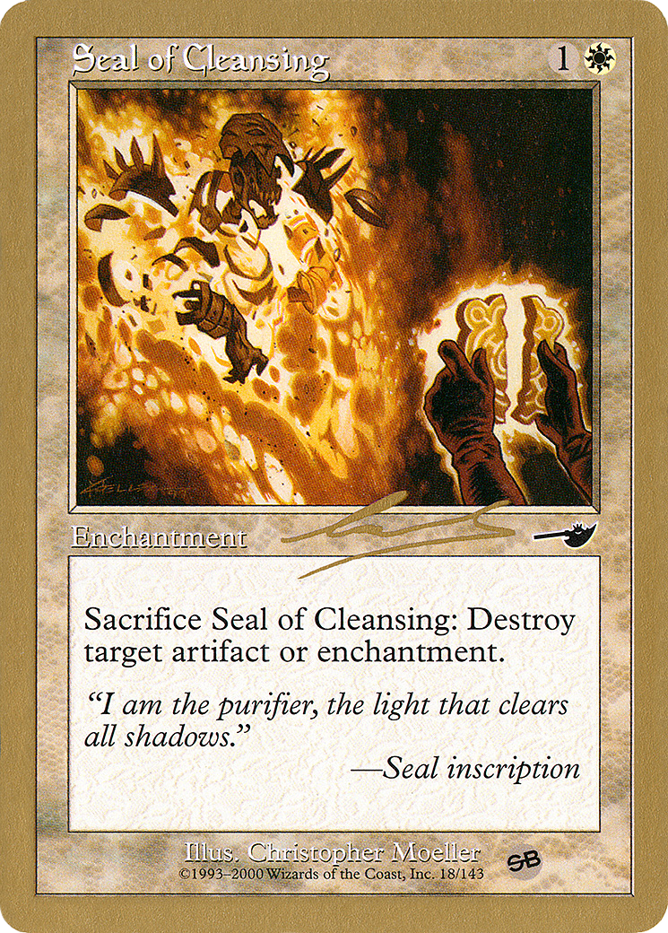 Seal of Cleansing - 2000 Nicolas Labarre (NMS) (SB) [World Championship Decks 2000]