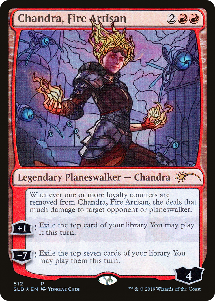 Chandra, Fire Artisan (Stained Glass) (SLD-512) [Secret Lair Drop] Foil