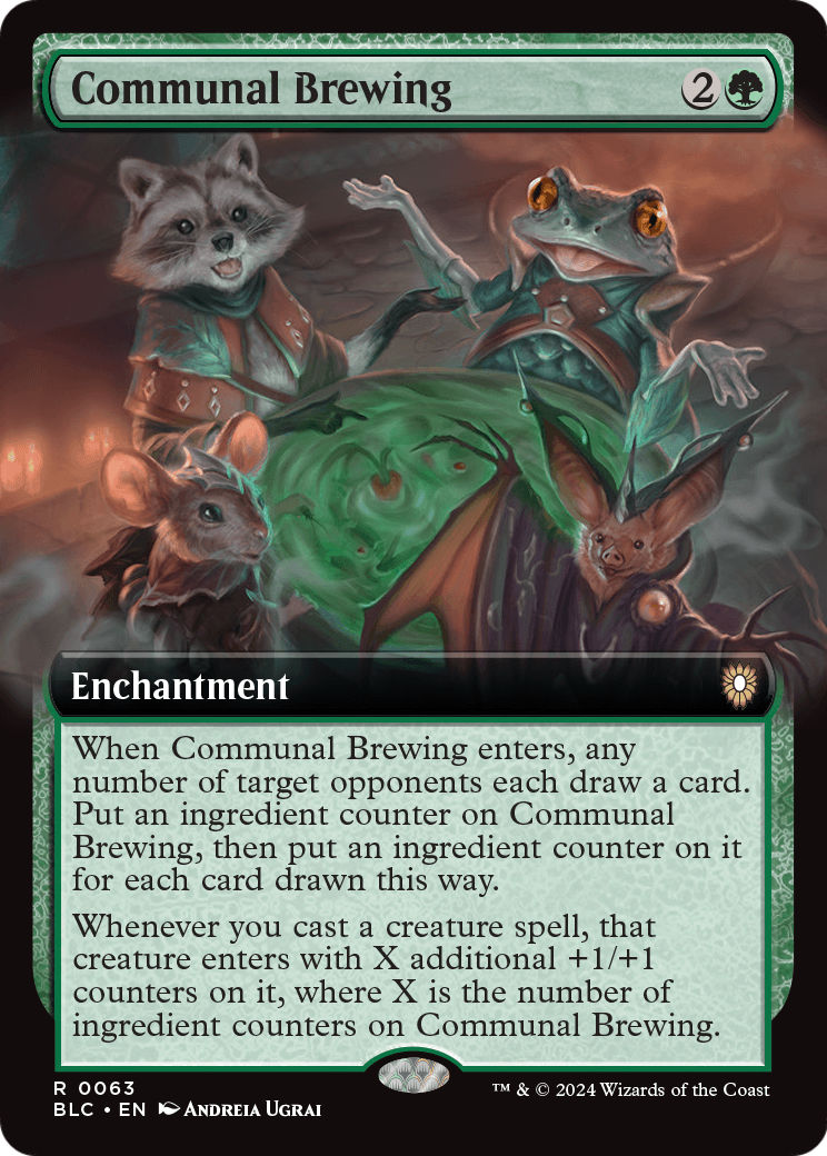 Communal Brewing (Extended Art) (BLC-063) [Bloomburrow Commander]