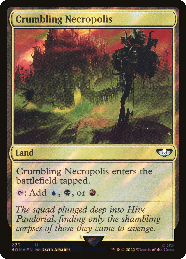 Crumbling Necropolis (Surge Foil) (40K-273) [Warhammer 40,000 Commander] Foil