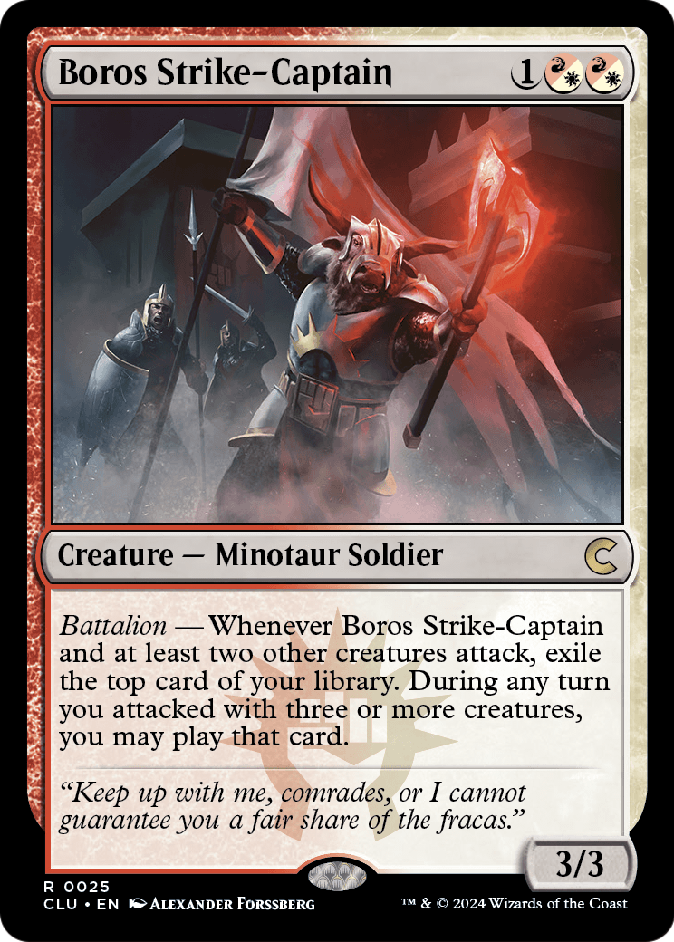 Boros Strike-Captain (CLU-025) [Ravnica: Clue Edition]