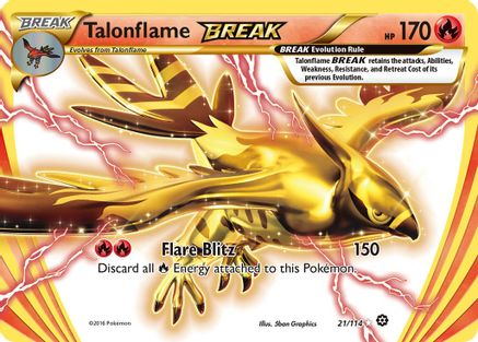 Talonflame BREAK (021/114) [XY  Steam Siege] Holofoil - Rare BREAK