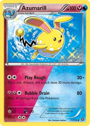 Azumarill (077/114) [XY  Steam Siege] Reverse Holofoil - Uncommon