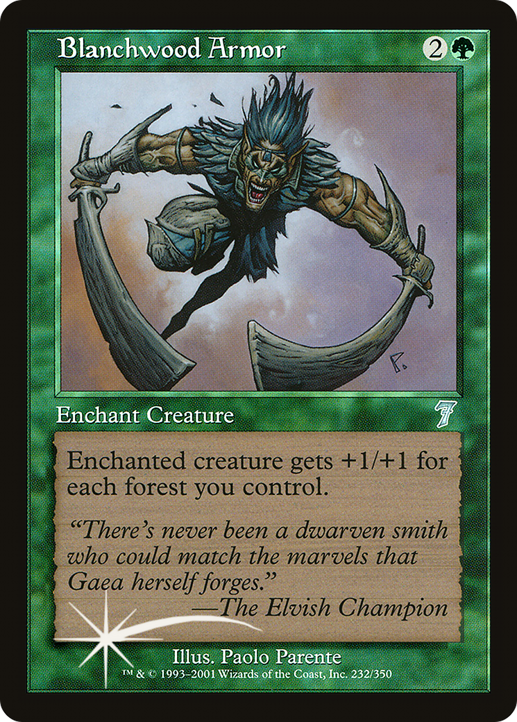 Blanchwood Armor (7ED-232★) [7th Edition] Foil