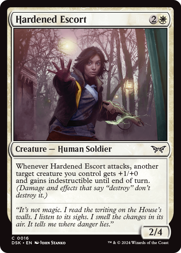 Hardened Escort (DSK-016) [Duskmourn: House of Horror] Foil