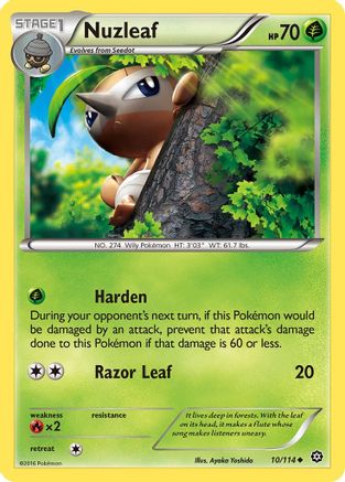 Nuzleaf (010/114) [XY  Steam Siege] Reverse Holofoil - Uncommon
