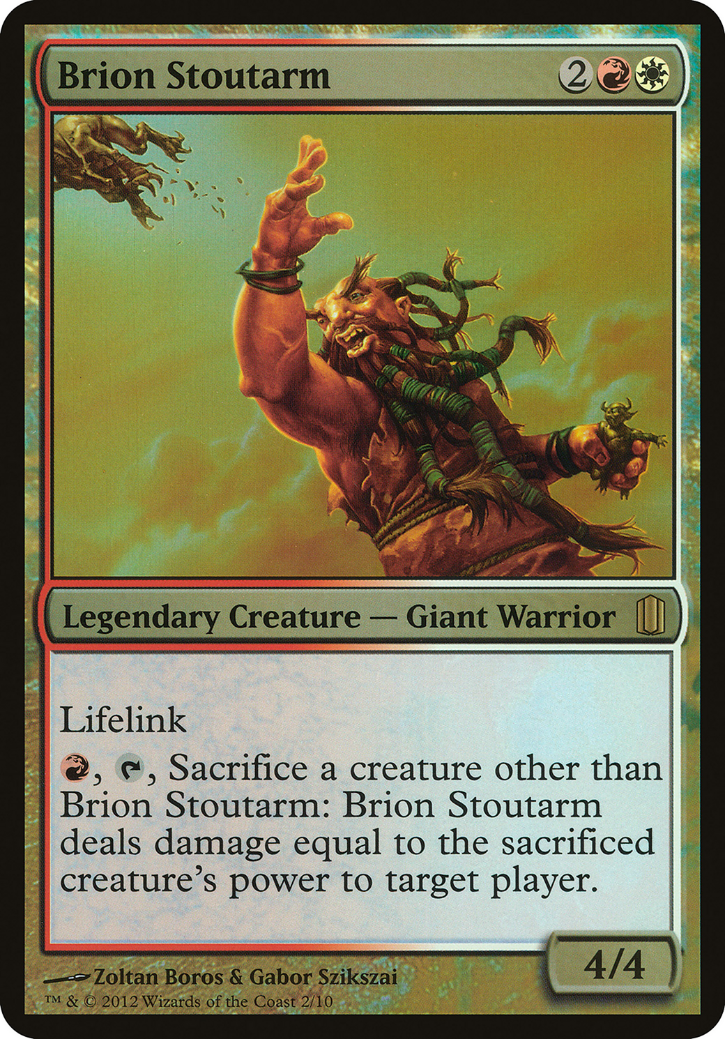 Brion Stoutarm (Commander's Arsenal) (OVER-002) [Commander's Arsenal Oversized] Foil